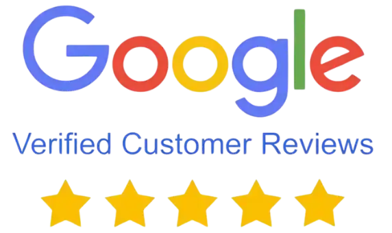 Google verified customer reviews, five stars